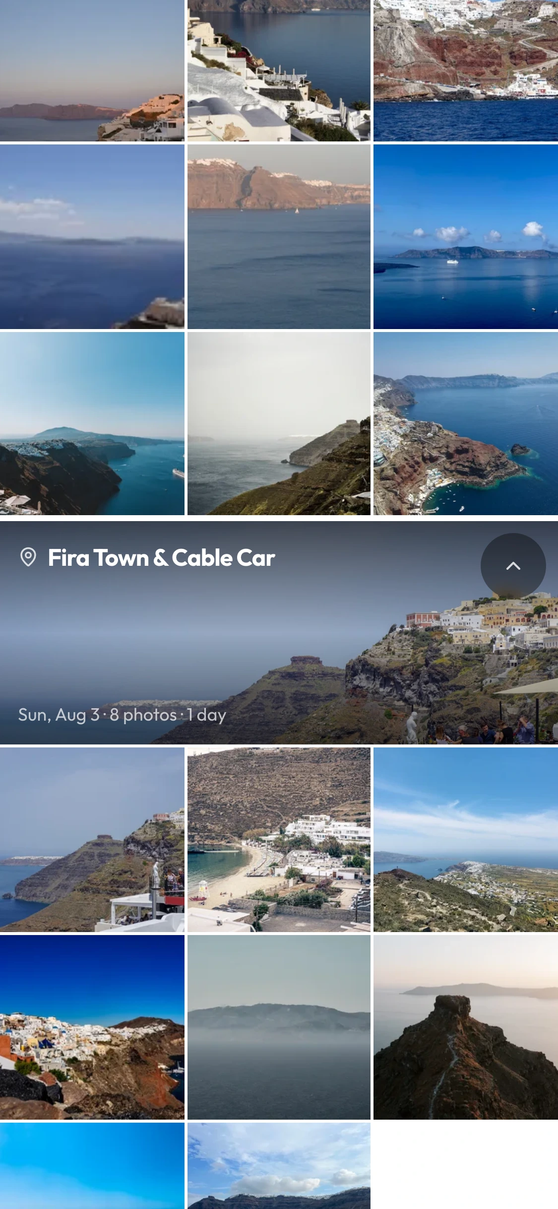 Scrolling through a shared photo album